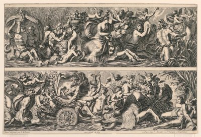 Due fregi, da "Frises Feuillages et Autres Ornemens" da Jean le Pautre