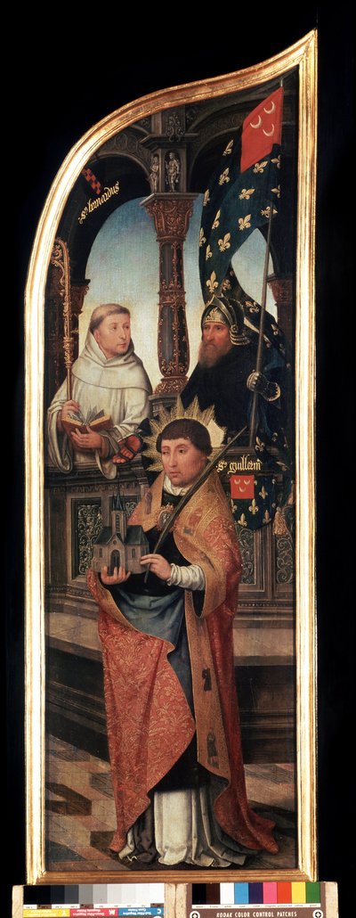 Rappresentazione di San Guglielmo di Bruxelles, San Bernardo di Chiaravalle (pannello di destra del trittico dell