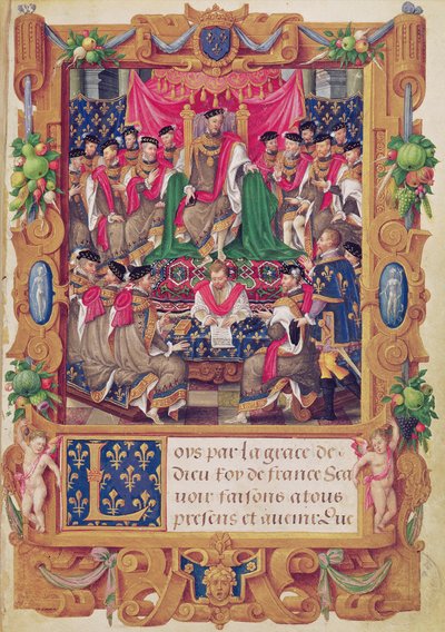 Enrico II presiede una riunione del capitolo dell
