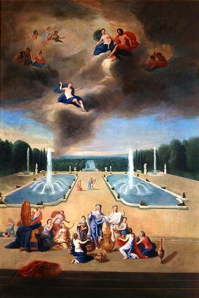 Boschetti di Versailles. Vista del parterre d