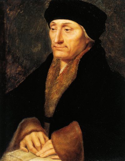 Svizzera, Ginevra, ritratto di Desiderius Erasmus di Rotterdam (1466-1536) da Jeanne Henriette Rath