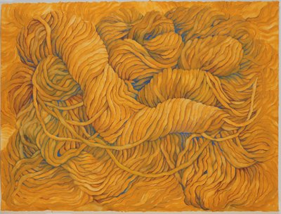 Giallo ocra di lana, 2013 (Guazzo su carta) da Jeanne Maze