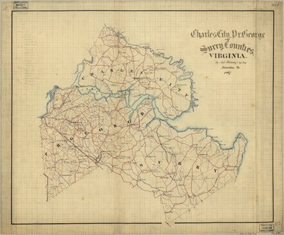Charles City, Pr. George e Surry, Virginia LOC 2005625179 da Jedediah Hotchkiss