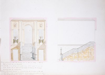 Progetto per la Painted Hall, Chatsworth da Jeffry Wyatville