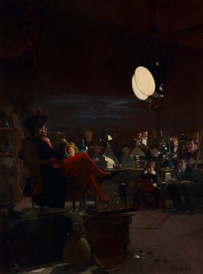 Una lezione notturna da Jehan Georges Vibert