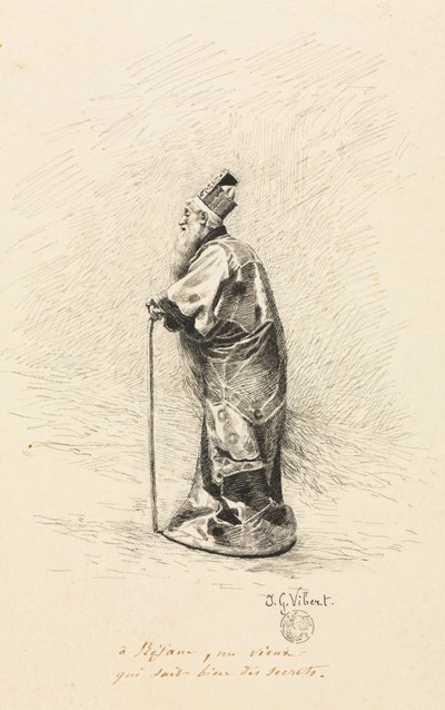Studio per il Mago in Conte de Fée Storia di una Fata, 1800 da Jehan Georges Vibert