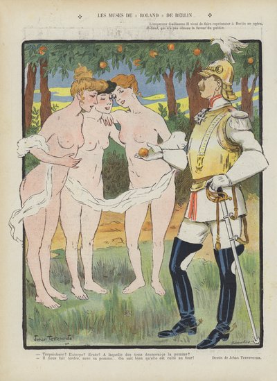 Le muse di Roland di Berlino. Illustrazione per Le Rire da Jehan Testevuide