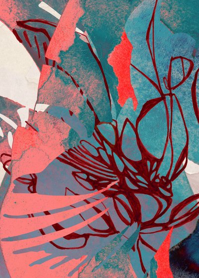 Coral Teal Organic Flow da Jenja Braun
