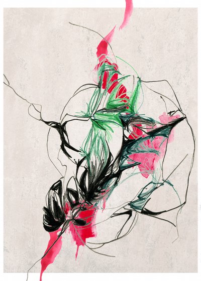 Astratto botanico dai colori vivaci da Jenja Braun