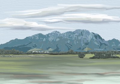 Paesaggio montano in lontananza da Jenna Alheit
