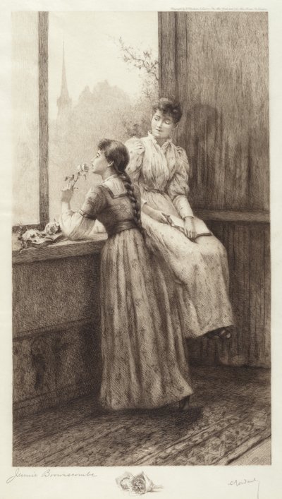 Senza titolo (Due ragazze alla finestra) da Jennie Augusta Brownscombe