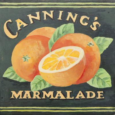 Etichetta del barattolo di marmellata Cannings (acrilico) da Jennifer Abbott