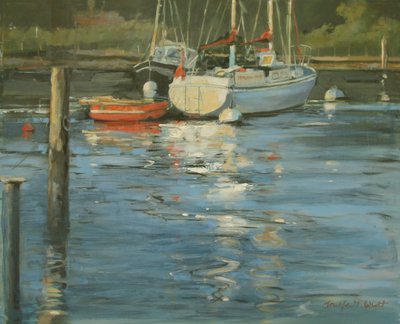 Yacht ormeggiati al tramonto da Jennifer Wright
