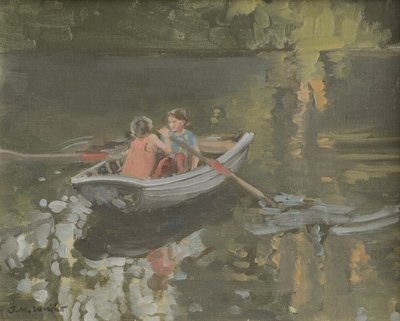 Bambini di Salcombe che remano da Jennifer Wright