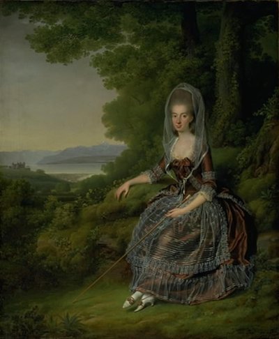 Baronessa Matilda Guiguer de Prangins nel suo parco al Lago di Ginevra da Jens Juel