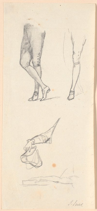 Studi di gambe e braccia per il ritratto di Federico VI da Jens Juel