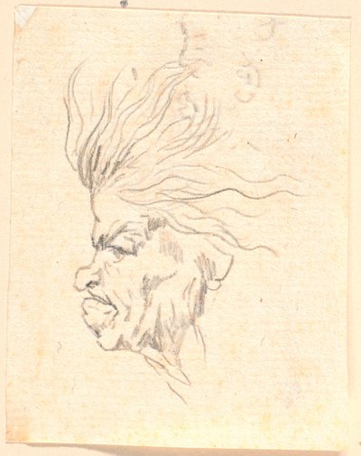 Testa di donna medusea di profilo verso sinistra da Jens Juel