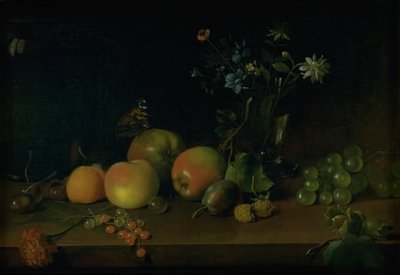 Fiori e frutta su un tavolo da Jens Juel