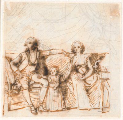 Bozza di composizione per il quadro di famiglia Ankerske da Jens Juel