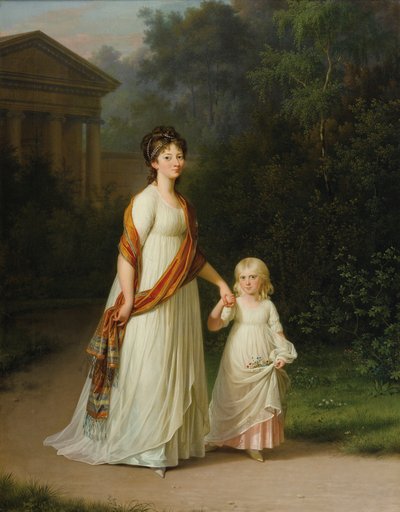 Marie Sophie Frederikke, Principessa di Danimarca e sua figlia, la Principessa Carolina da Jens Juel