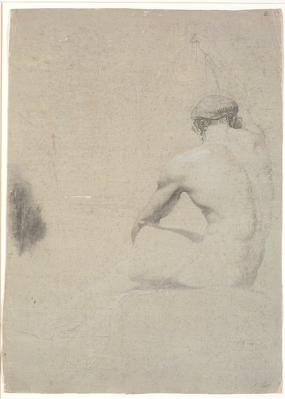 Modello seduto, visto da dietro, non finito da Jens Juel