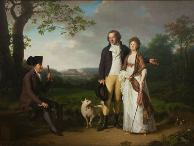 Niels Ryberg con suo figlio Johan Christian e sua nuora Engelke, nata Falbe, 1797 da Jens Juel