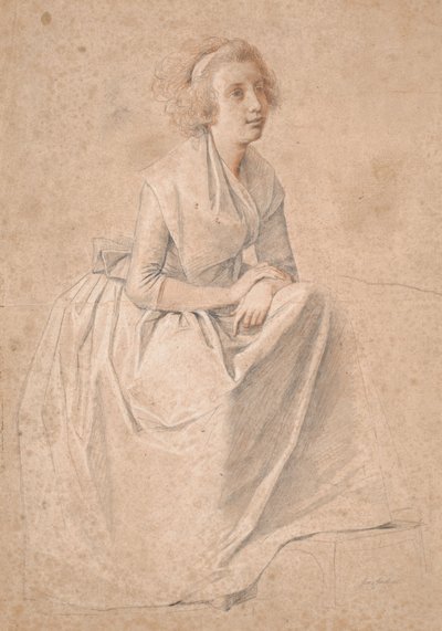 Rosine Juel, nata Dørschel; studio per doppio ritratto di Juel e sua moglie al cavalletto da Jens Juel
