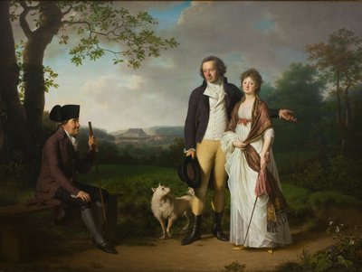 Ryberg con suo figlio Johan Christian e sua nuora Engelke, nata Falbe da Jens Juel