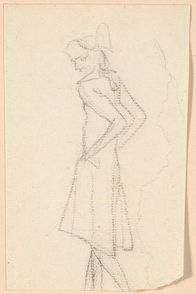 Signore che passeggia, visto di spalle, camminando verso sinistra da Jens Juel