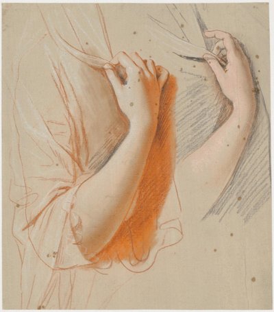 Studio del braccio destro di una donna, che tiene un velo; preparazione per il ritratto della contessa Constance Bernstorff, nata Knuth da Jens Juel