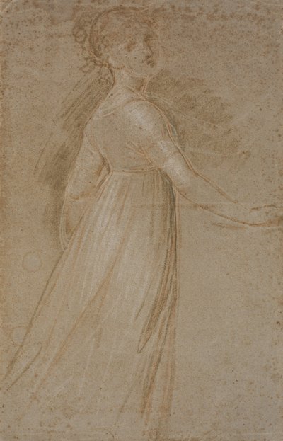 Studio di una giovane ragazza, di spalle, con il braccio destro teso da Jens Juel