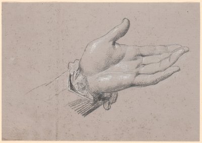 Studio di una mano sinistra, usata nel ritratto a figura intera di Federico VI come principe ereditario dal 1786 ad Amalienborg da Jens Juel