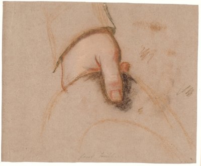 Studio per il ritratto della famiglia Ryberg; la mano sinistra di Johan Christian Ryberg che tiene un cappello da Jens Juel
