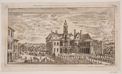 Prospetto di una piazza in una città italiana da Jens Knudsen
