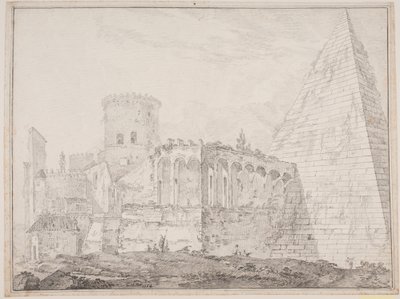 Piramide di Cestio presso Porta S. Paolo da Jens Petersen Lund