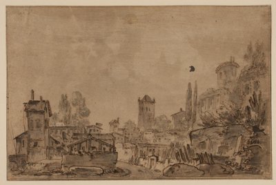 Veduta di una città italiana da Jens Petersen Lund