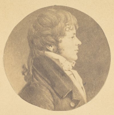 Ritratto a mezzatinta di un giovane uomo di profilo, dalla collezione di ritratti di St. Memin, 1862 da Jeremiah Gurney
