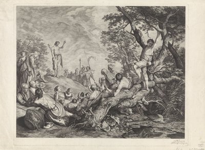 Giovanni Battista predica nel deserto da Jeremias Falck
