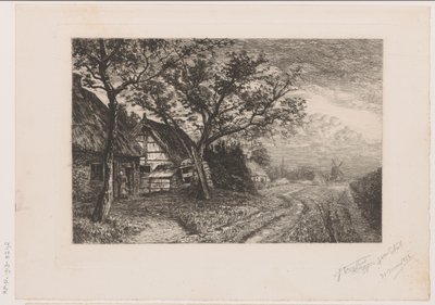 Paesaggio con fattorie e mulino da Jerôme Tuyttens (signed by artist)