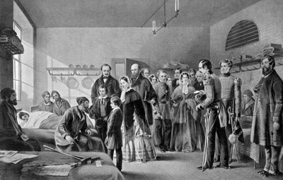 La regina Vittoria visita i feriti, 1850, c1920 da Jerry Barrett