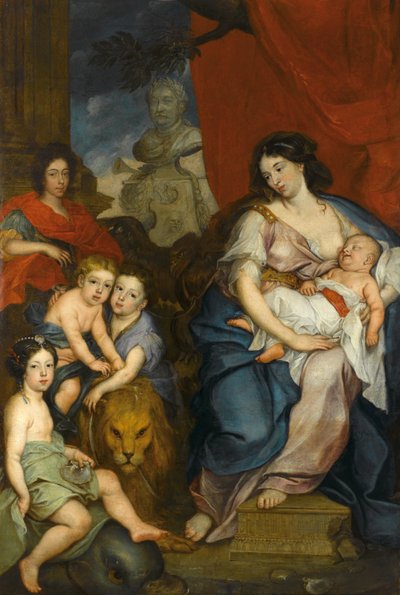 Ritratto della regina Maria Casimira con i figli da Jerzy Siemiginowski Eleuter