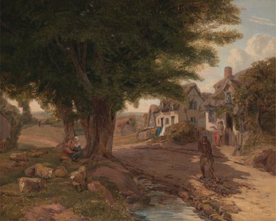 Scena di villaggio (possibilmente Colickey Green, Essex) da Jessica Landseer
