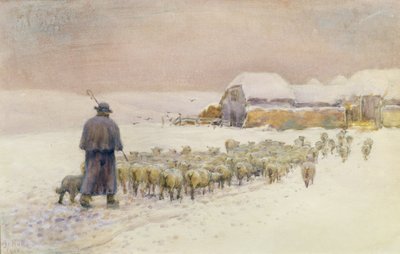 Portare il gregge, 1901 da Jessie Hall