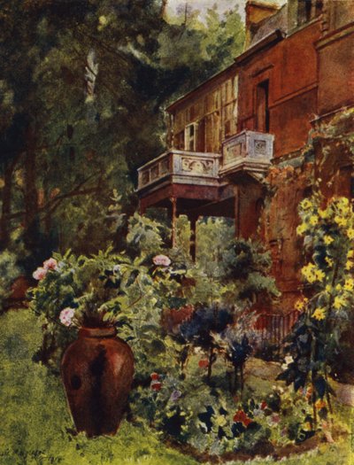 Leighton House, il balcone dello studio, dal giardino da Jessie MacGregor