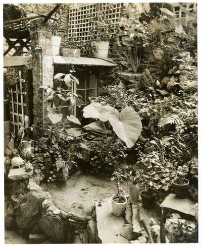 Piscina che mostra la terrazza Casa di George e Mary Stonehill, Greenwich Village, New York, USA, c.1936-37 da Jessie Tarbox Beals
