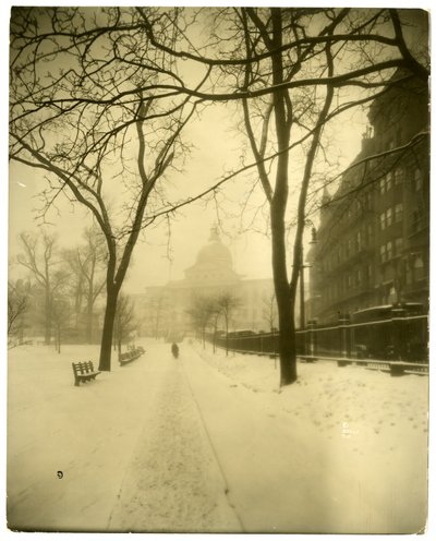 State House nella tempesta, Boston, USA, c.1902-10 da Jessie Tarbox Beals