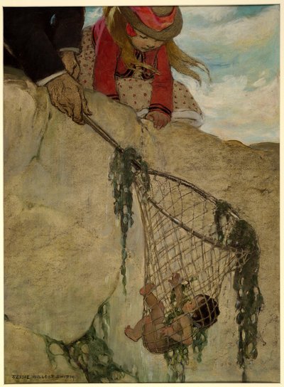 Sentiva la rete molto pesante, da The Water Babies di Charles Kingsley, pub. 1916 da Jessie Willcox Smith