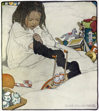 Apertura della calza di Natale da Jessie Willcox Smith