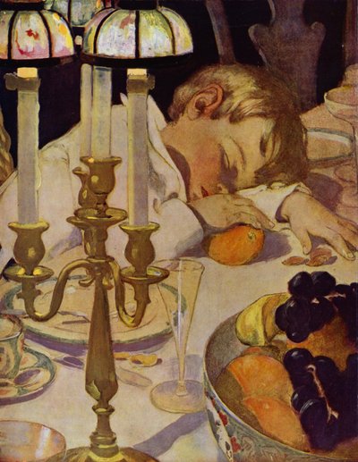 Robin abbassò la testa sul braccio e chiuse gli occhi da Jessie Willcox Smith