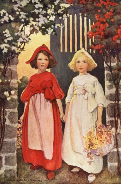 Biancaneve e Rosarossa da Jessie Willcox Smith